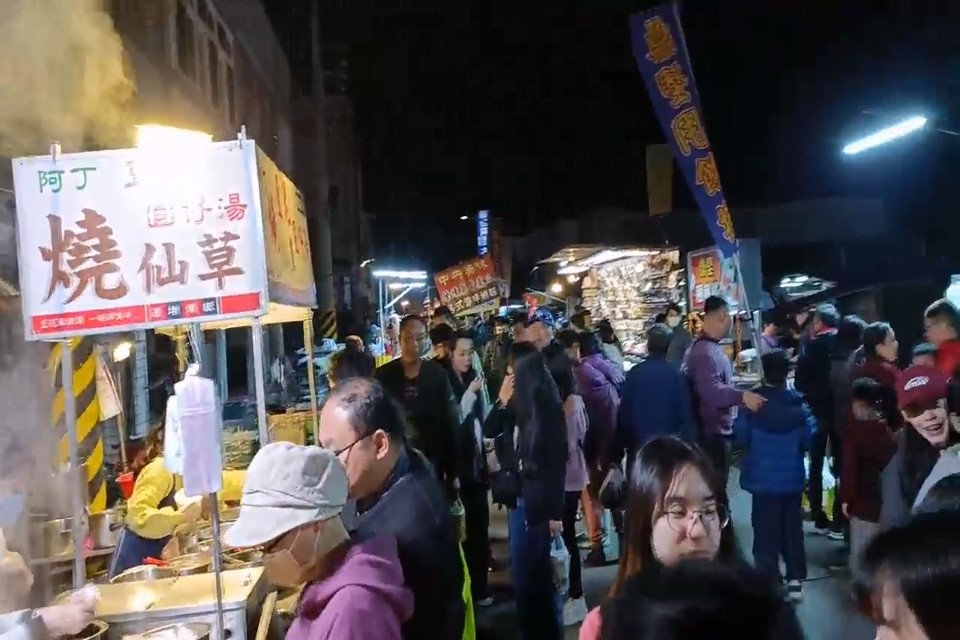 Taiwan Night Market — Near the Grass Jelly Stall